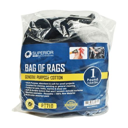 Superior Parts PT710 1 LB. Bag of Rags - Multi-Color Assorted